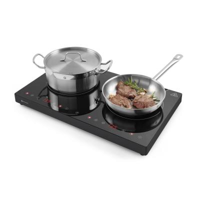 Dvojitý indukční vařič, HENDI, Kitchen Line, 230V/3500W, 608x405x(H)54mm | 239414